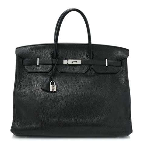 hermes taurillon clemence birkin 40 black